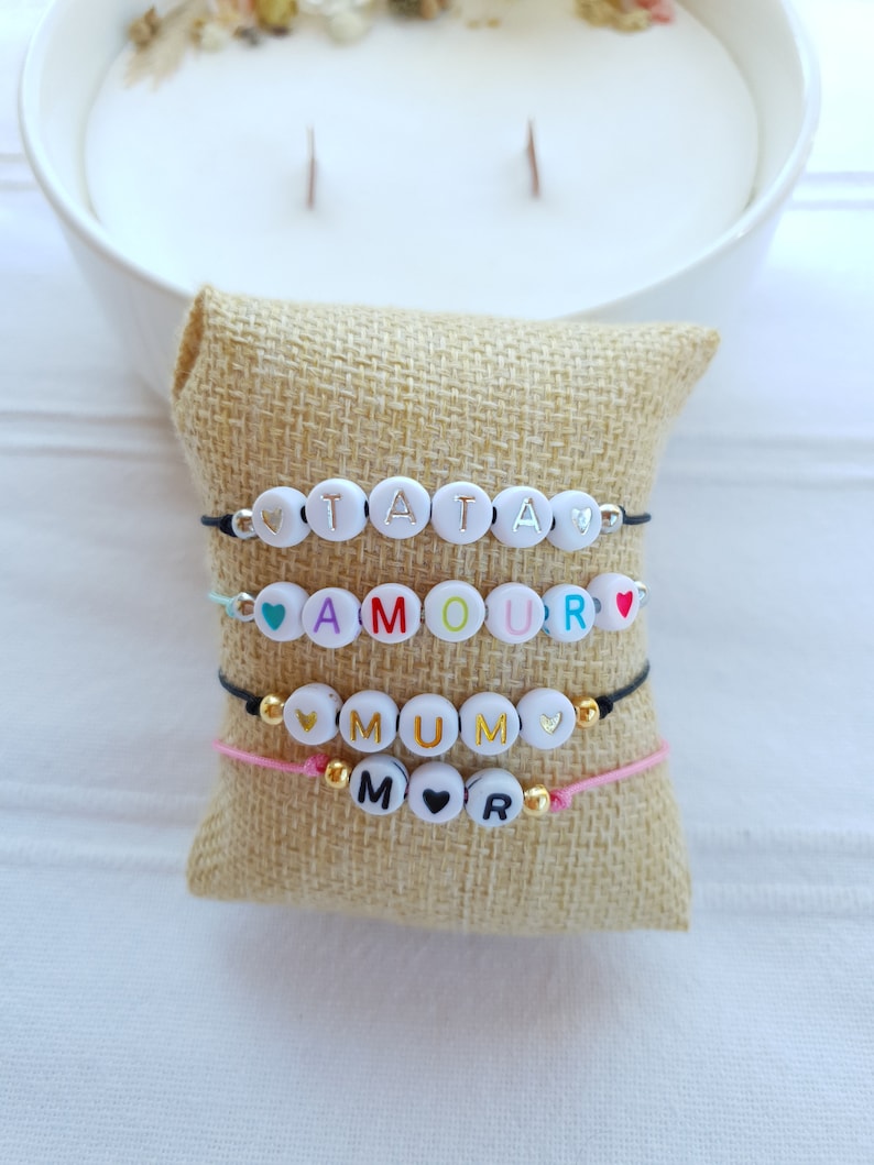 Personalized bracelet letter number symbol first name image 2