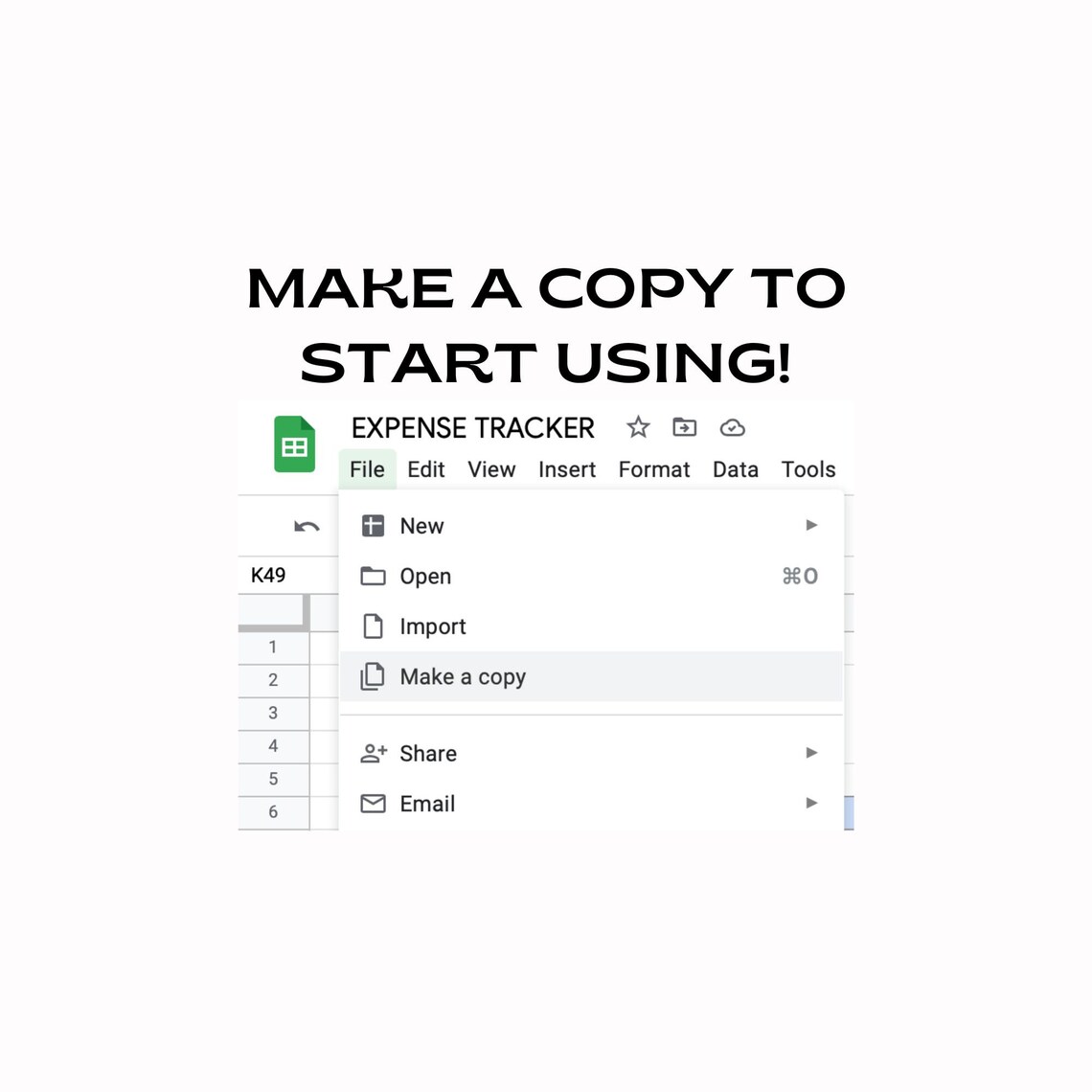 Simple Monthly Expense Tracker Spreadsheet Template, Personal Finance ...