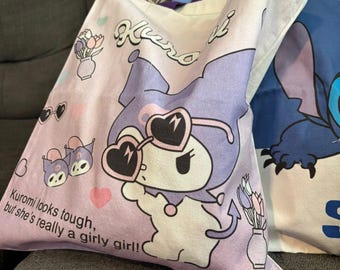 Einkaufstaschen mit Kuromi und Stitch Mystery
