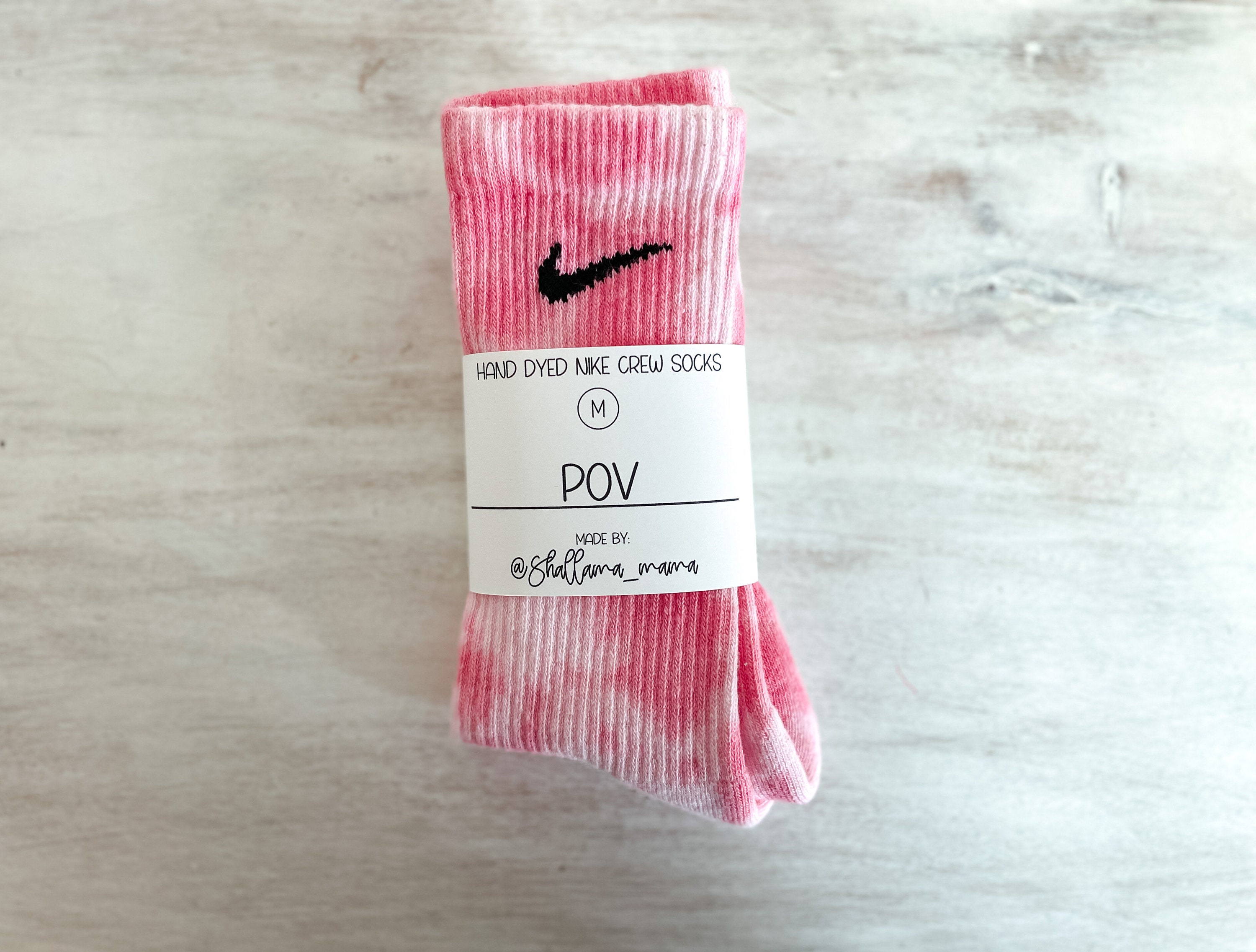 Tie Dye Nike Crew Socks - Hova - One Hand Lift