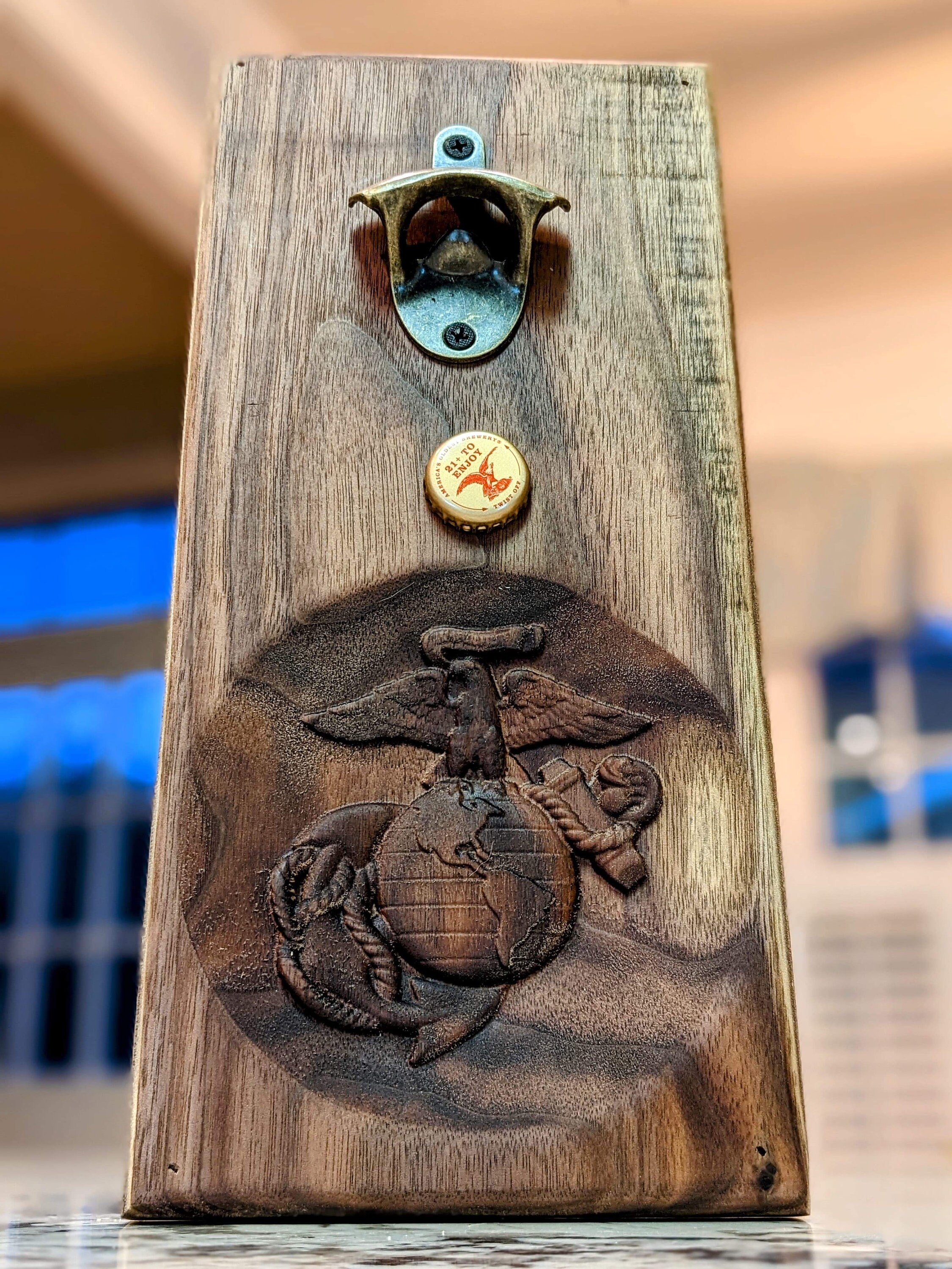 アメリカ MARINE CORPS 海軍 壁掛け インテリア 木製 彫刻 アメリカ MARINE CORPS 海軍 壁掛け インテリア 木製 彫刻