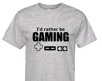 I'd Rather Be Gaming T Shirt - Nintendo