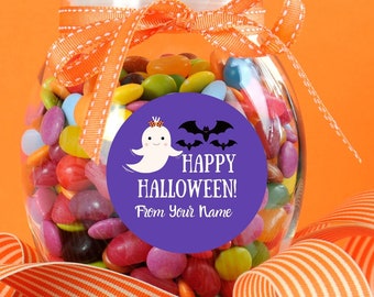 Custom Halloween Stickers / Candy / Halloween Stickers / Pumpkin / Trick or Treat Stickers / Happy Halloween Labels / Treat Bag Stickers