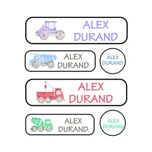 Boys Name Labels | School Supply Stickers | Waterproof Labels | Personalized Name Labels | Dishwasher Safe | Daycare | Camp Skinny Decals