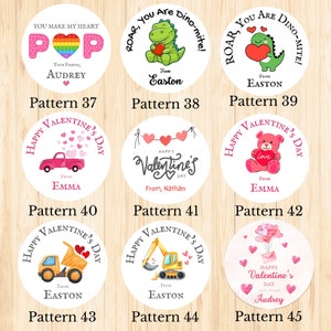 Benutzerdefinierte glückliche Valentinstag Aufkleber, personalisierte Valentinstag Aufkleber, Kinder Valentinstag Aufkleber für Schule / Klassenzimmer wasserdichte Etiketten