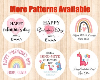 Custom Valentine's Day Stickers: School Classroom Labels