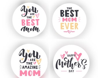 Happy Mother’s Day Stickers / Happy Mothers Day Labels / Custom Stickers / Custom Labels