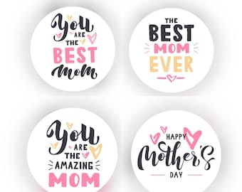 Custom Happy Mother's Day Stickers: Personalized Labels