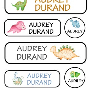 Boys Name Labels | School Supply Stickers | Waterproof Labels | Personalized Name Labels | Dishwasher Safe | Daycare | Camp| Decals | Dino