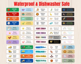 Daycare Labels | Labels | School Supply Stickers | Waterproof Labels | Personalized Name Labels | Dishwasher Safe | Daycare | Camp Skinny