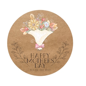 Happy Mother's Day-stickers / Happy Mothers Day-labels / Aangepaste stickers / Aangepaste labels