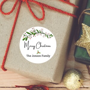 Benutzerdefinierte Weihnachtsaufkleber / Geschenke / Weihnachtsaufkleber / Frohe Weihnachten Aufkleber / personalisierte Geschenkaufkleber