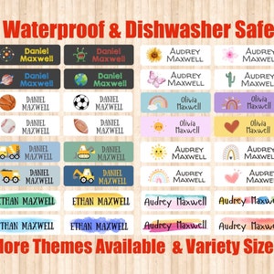 Daycare Labels Dishwasher Safe Labels Personalized Name Labels for Daycare  School Supply Labels Baby Bottle Labels pick Your Theme 
