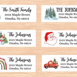 30 kerstadresetiketten, adresetiketten vakantie, kerstboom, aquarel, adresetiketten, gepersonaliseerd, vrolijk kerstfeest