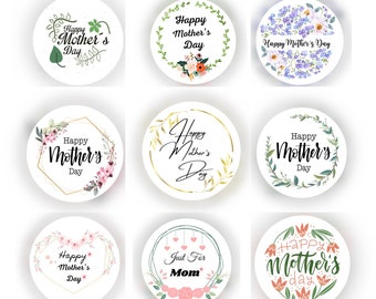 Happy Mothers Day Stickers / Happy Mothers Day Labels / Custom Stickers / Custom Labels