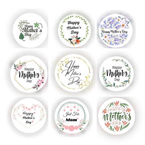 Happy Mothers Day Stickers / Happy Mothers Day Labels / Custom Stickers / Custom Labels