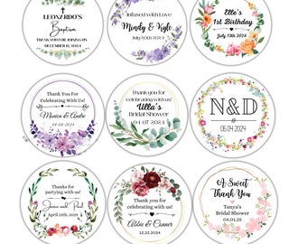 Custom Stickers: Wedding, Baby Shower, Birthday Favors