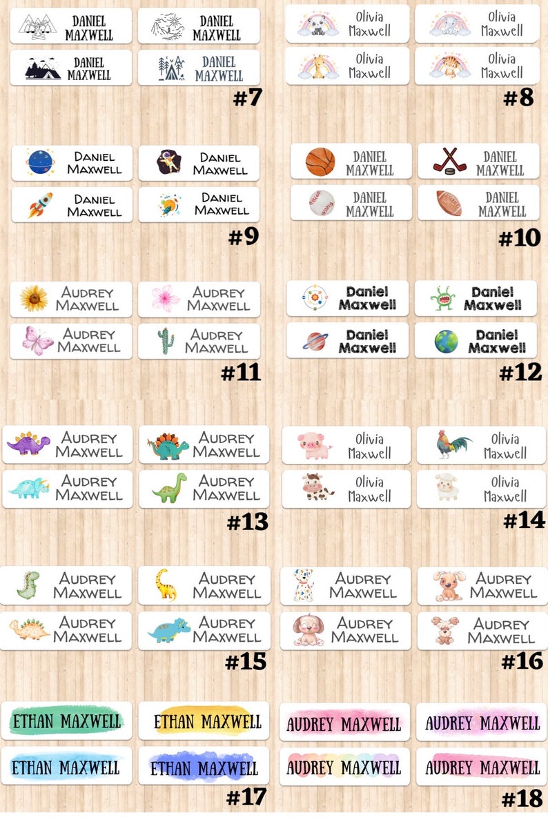 Custom Daycare Labels Labels School Supply Stickers Etsy