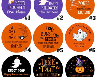 Custom Halloween Stickers: Trick or Treat Labels
