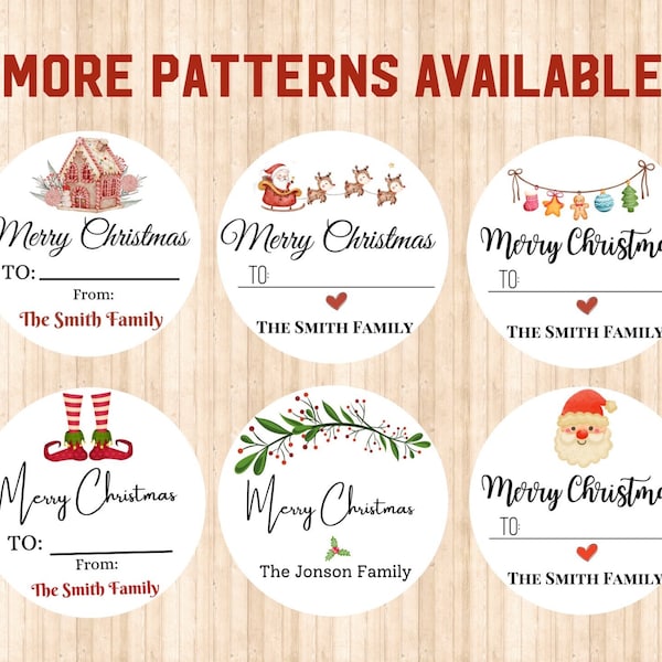 Custom Christmas Stickers / Gifts /  Christmas Stickers / Merry Christmas Labels / Personalized gift Stickers