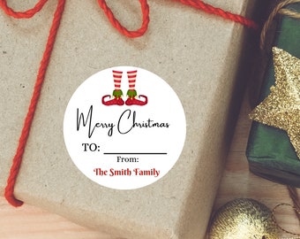 Adesivi regalo personalizzati "Buon Natale", etichette personalizzate