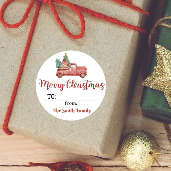 Custom Christmas Stickers / Gifts /  Christmas Stickers / Merry Christmas Labels / Personalized gift Stickers