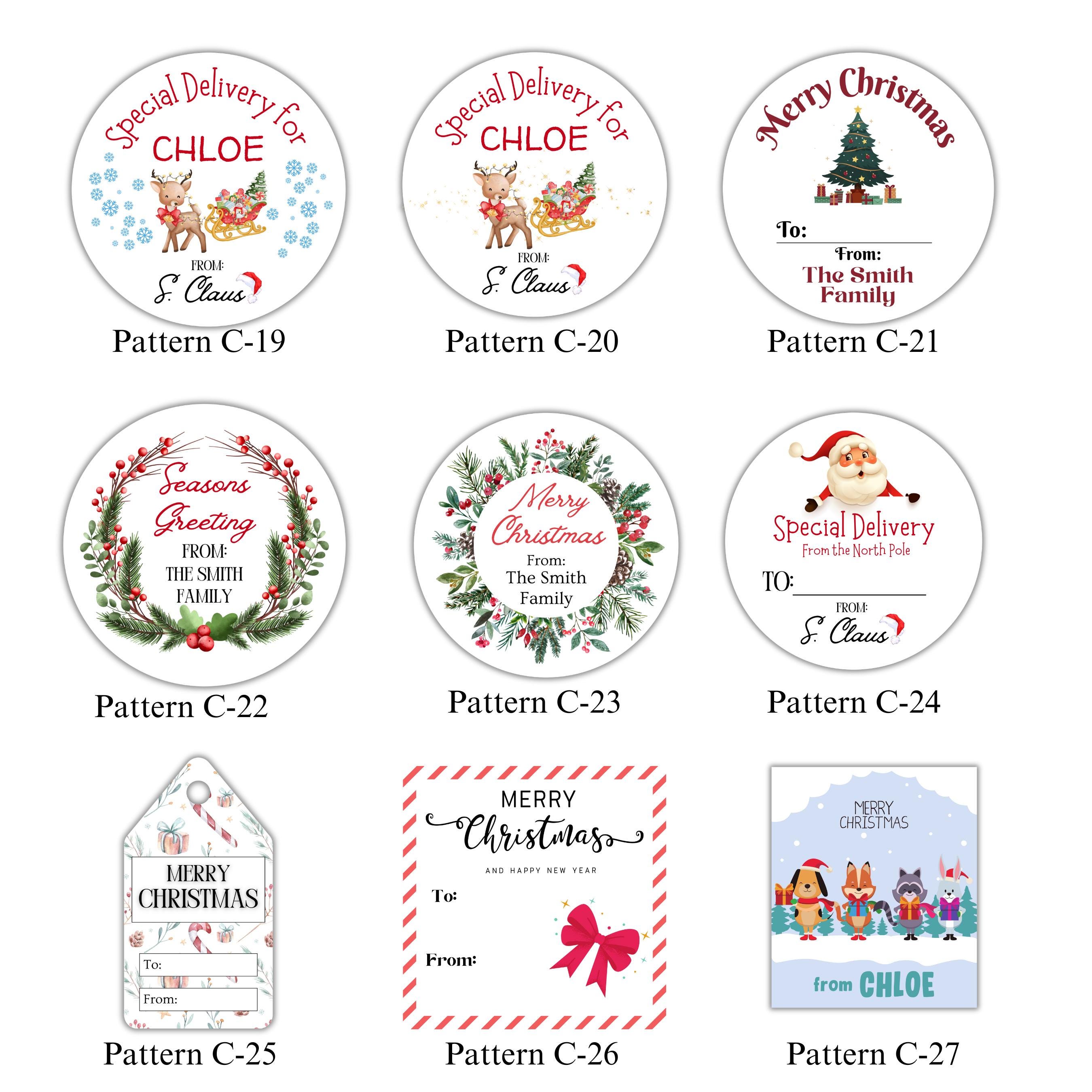 Custom Christmas Stickers / Gifts /  Christmas Stickers / Merry Christmas Labels / Personalized gift Stickers