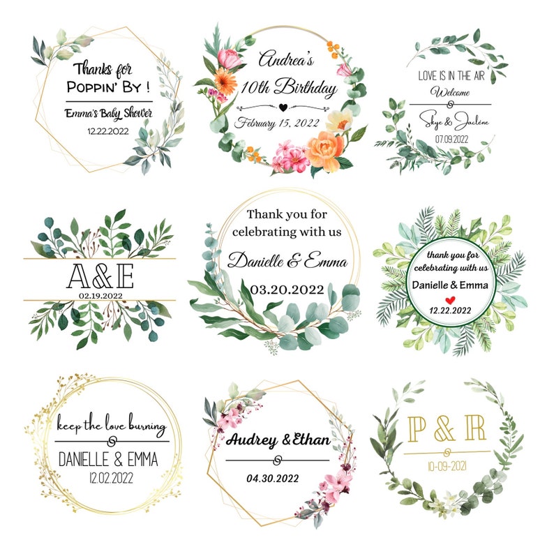 Custom Stickers / Custom Labels / Thank You Stickers / Baby Shower / Wedding / Birthday / Bridal Shower / Bachelorette / Favor/ Business image 1