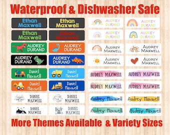 Waterproof Name Labels for School Daycare Camp Personalized ...