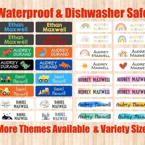 School Labels Daycare Labels Personalized Waterproof Etsy