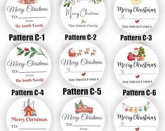 Custom Merry Christmas Stickers | Personalized Gift Labels