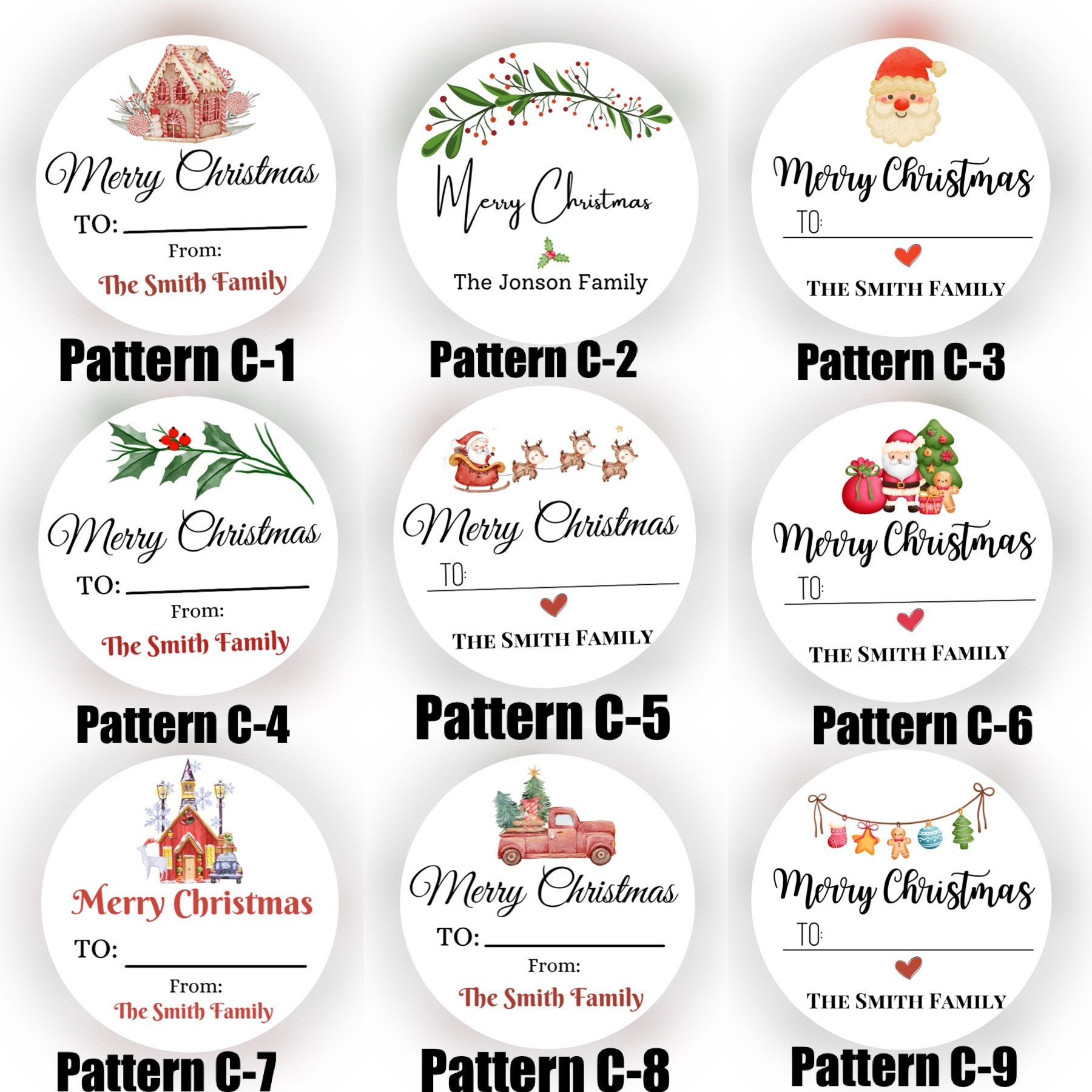 Custom Christmas Stickers / Gifts /  Christmas Stickers / Merry Christmas Labels / Personalized gift Stickers