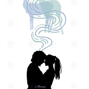 Estampa Snape e Lilly