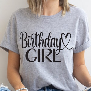 Aniversariante SVG | Coração de menina de aniversário Svg | SVG de aniversário | Camisa de aniversário Svg | Aniversariante Png Arquivo | Download Digital | Cricut