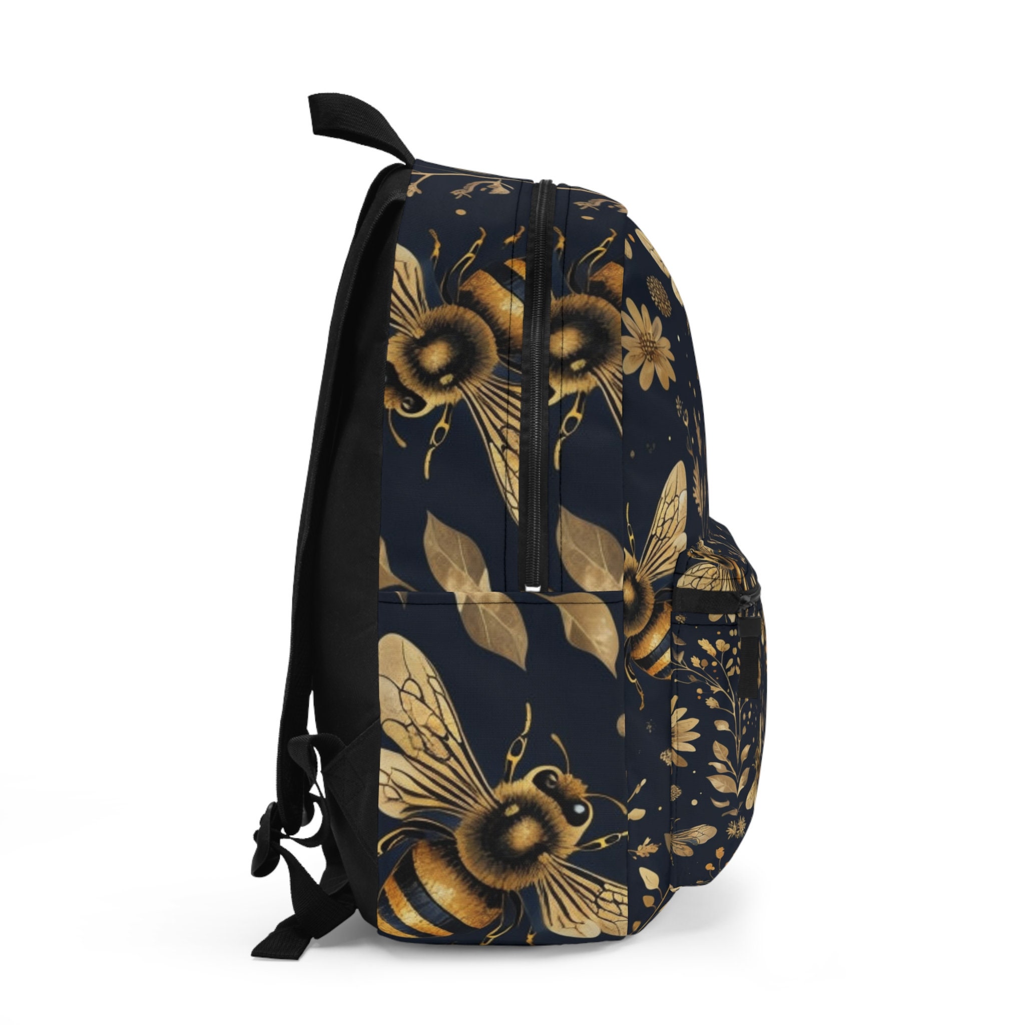 Bee Black and Gold Backpack for Everyone! - Etsy display picture 3