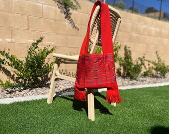 Hand Woven Tribal Tote Bag | Naga Konyak Wool Carry Bag