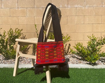 Hand Woven Naga Tribal Tote Bag | Wool Shopping Bag
