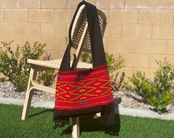Handwoven Naga Tribal Wool Tote Bag | Konyak Design