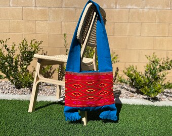 Hand Woven Naga Tribal Tote Bag | Wool Shopping Bag