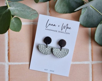 Polymer Clay Dangle Earrings - Luna Collection #3