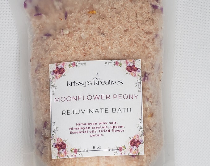 Luxury Bath Salts ~Bath Soak~ Bath Soak~Relaxing Bath Salt~ Natural Bath Salts~Spa Bath Moonflower