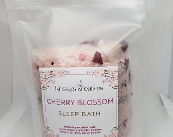 Luxury Bath Salts ~Bath Soak~ Bath Soak~Relaxing Bath Salt~ Natural Bath Salts~Spa Bath Cherry Blossom