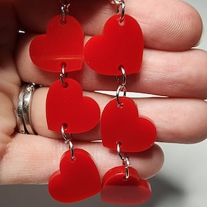 Beautiful multi-heart earrings