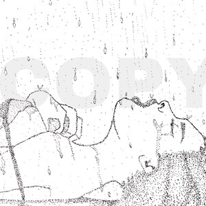 pointillism - crying in the rain digital download art
