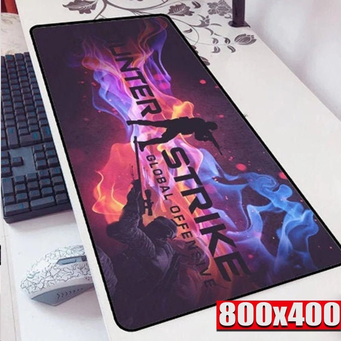 Mouse Pad Gamer Counter Strike Global Offensive M4 Vermelha