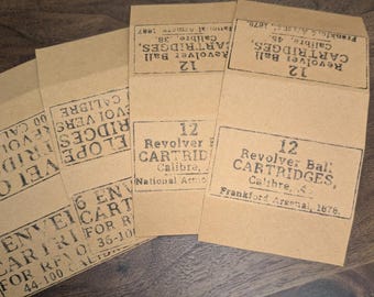 Replacement Sleeves for Vintage Cartridge Boxes, Options for 38, 45, 31, 36, or 44 Sizes, Pack of Four