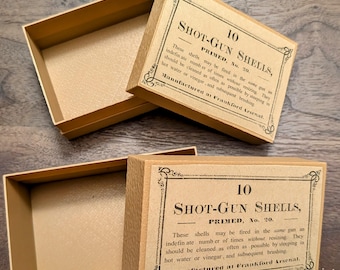 Cartridge Box: Shotgun Shell, 10-Round, 1870s Vintage Arsenal Pack Style, 12 or 20 gauge, Holds 2 3/4&quot; Modern or 2.5&quot; Brass Hulls