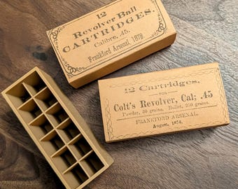 Cartridge Box, .45 Caliber, 12-Shot, Vintage 1870s Style for Single Action Army, Schofield, and Others