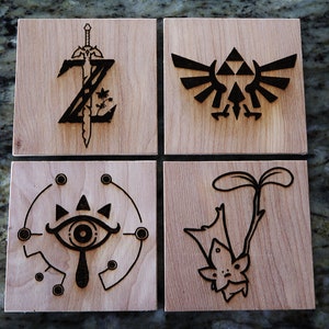 Zelda Coasters (Set of 4) - Custom Wood 4x4