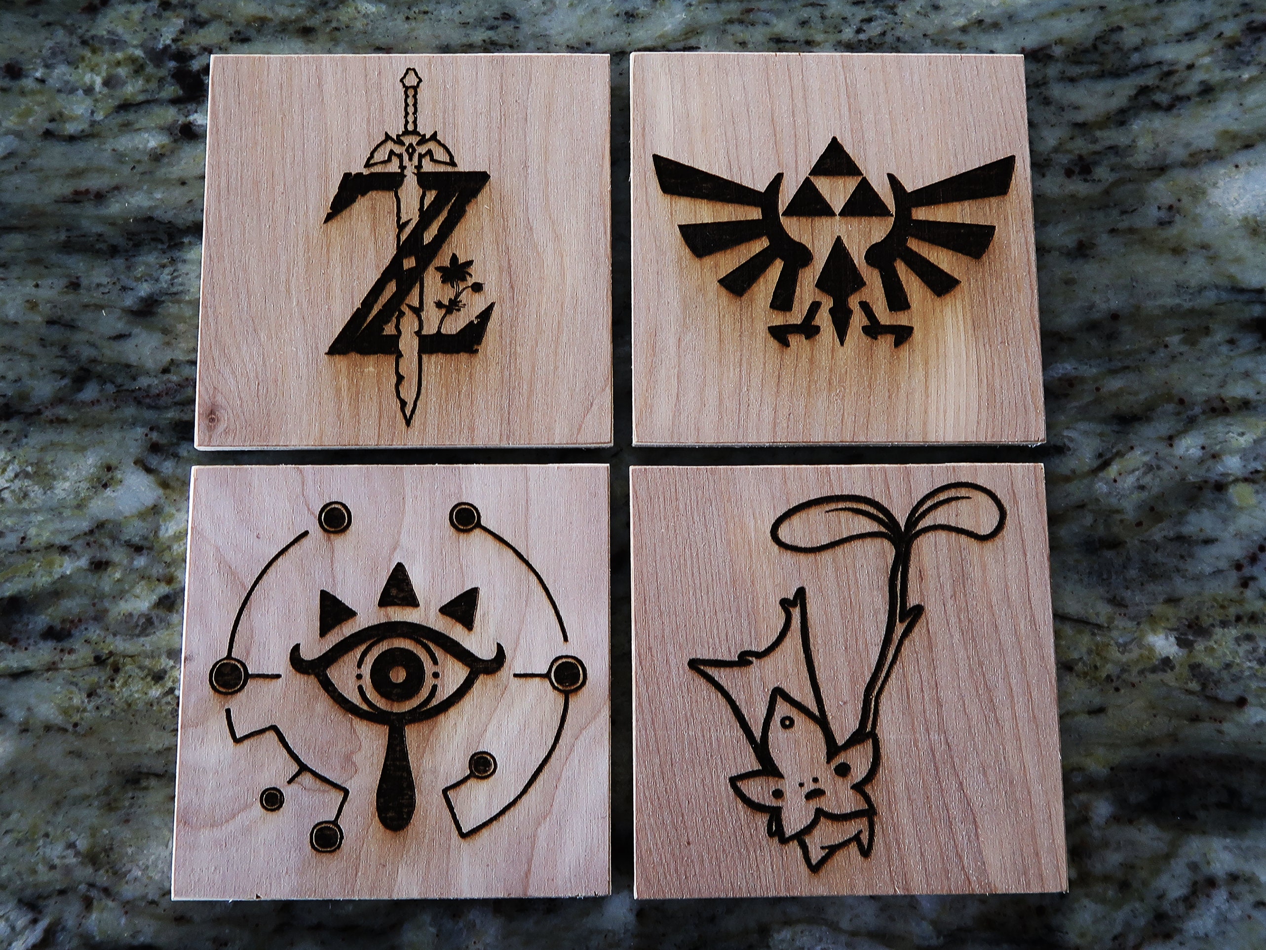 Zelda Coasters (Set of 4) - Custom Wood 4x4